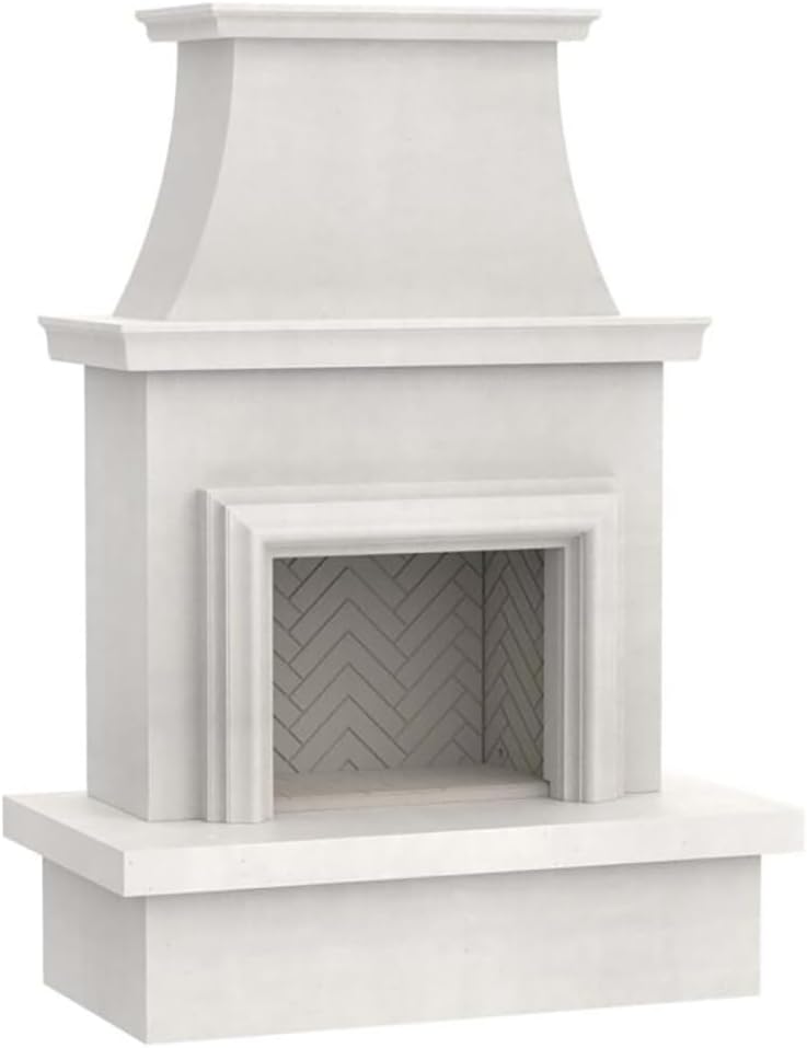 Contractor's Model with Moulding Outdoor Fireplace | American Fyre Designs (Vent Free)